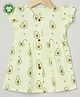 The Boo Boo Club Pure Organic Muslin Cotton Cap Sleeves Summer Baby Avocado Printed Dress - Yellow