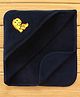 Babyhug Animal Embroidery Terry Hooded Bath Towel L 76 x B 76 cm - Navy Blue