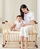 Staranddaisy Pinewood Wooden Cot With Screwfree 2 Minutes Assembly Without Mattress - Brown