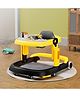 Multi Function Cushioned Seat Adjustable Height Baby Walker with Toy Bar & Music - Yellow & Black| Removable Foot Mat| Use as Push Walker| Anti-fall Pads| Smooth Swivel Wheels| Adjustable Seat| Compact Fold