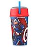 Avengers Themed Snacks Tumbler with Straw Multicolour - 400 ml