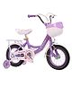 SYGA Princess Bicycles for Kids 3-6 Years Old 14-inch Children's Light Bicycle Magnesium Alloy (Puple)