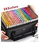 SYGA Graphic Sketch Marker Dual Tip Art Marker Set for Design Drawing Colouring Highlighting Underlining 262 Pieces - Multicolour
