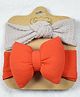 Kidofash Set Of 2 Knotted & Bow Embellished Headbands - Red, Grey