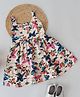 Qvink Sleeveless Butterfly Printed Dress - Multi Colour