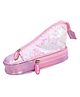 Toyshine Sequins Shoe Shape Spacious Multipurpose Organizer Pencil Pouch Box for Girls   Pink