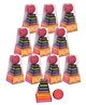 Desi Toys Handcrafted Seven Stones with a Ball Lagori Pitthu Game Pack of 10 - Multicolor