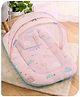 Babyhug Cotton Bedding Set with Mosquito Net Whale Print- Pink