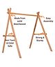 Taruh Kids Wooden Play Gym Frame - Beige