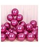 Bubble Trouble Pink Metallic Chrome Balloons With Shiny Surface For Birthdays - Pack of 30