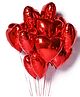 Bubble Trouble 18 Inches Heart Shape Foil Balloon Red - Pack Of 10