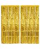 Bubble Trouble Metallic Foil Solid Fringe Curtains Pack of 2 - Golden