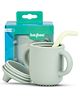 Baybee Silicone Baby Spout Sippy Cup with Soft Silicone Straw & Handles 120 ML - Green