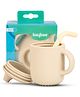 Baybee Silicone Baby Spout Sippy Cup with Soft Silicone Straw & Handles 120 ML - Ivory