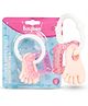 Baybee Wrist Silicone Rattle and Teether for Babies to Soothe Their Gums BPA Free Non Toxic Food Grade Chewing Baby Teether - Pink