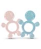 Baybee Natural Water Filled Silicone Teether For Babies To Soothe Their Gums Bpa Free Non Toxic Baby Teether Pack Of 2 - Blue & Pink