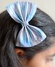 Pretty Ponytails Metallic Bow Hair Clip - Blue Violet Silver