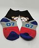 Kid-O-World Monkey Patch Design Socks -  Grey