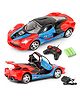 Fiddlerz Rechargeable Sports Racing Toy Car with Openable Doors & Working Light - MultiColor