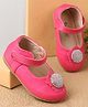 Cute Walk by Babyhug Bellies With Velcro Closure & Floral Applique - Pink