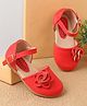 Cute Walk by Babyhug Bellies With Buckle Closure & Floral Applique - Red