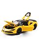 PLUSPOINT Diecast Toy Pull Back Vehicle with Lights and Sound Ferrari - Yellow