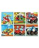 Fiddly's Wood Jigsaw Puzzles for Kids & Children Vehicles Pack of 6 - 9 Pieces each