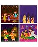 Fiddlys Wood Diwali Jigsaw Puzzles Pack of 4 - 9 Pieces each