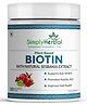 Simply Herbal Natural Biotin Powder Vitamin B7 Supplement Stronger Shiner Hair & Healthier Skin for Men & Women  150 g