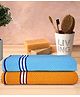 Athom Living Popcorn Textured Solid Bath Towel Pack Of 2 - Blue & Yellow