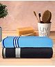 Athom Living Popcorn Textured Solid Bath Towel Pack Of 2 - Blue & Maroon