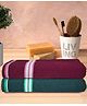 Athom Living Popcorn Textured Solid Bath Towel Pack Of 2 - Multicolor