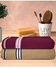 Athom Living Popcorn Textured Solid Bath Towel Pack Of 2 - Beige & Maroon