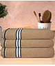 Athom Living Popcorn Textured Solid Bath Towels L 137 x B 67 cm Pack Of 3 - Beige