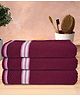Athom Living Popcorn Textured Solid Bath Towels L 137 x B 67 cm Pack Of 3 - Maroon
