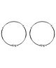 Silver Chest 925 Pure Silver Bangles with Moon Charms in Center Pack of 2- 10.6 g