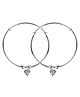 Silver Chest 925 Pure Silver Bangles Heart Shaped Cubic Zircon Stone Pack of 2- 10.42 g