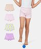 Plan B 100% Cotton Pack Of 4 Striped & Printed Boxers - Multi Colour