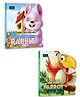 Animals Shaped Mischievous Rabbit & The Kind Parrot Story Board Books Pack of 2 - English