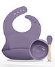 Bembika Baby Dinner Set Silicone Tableware Set For Baby Infant Pack Of 3  Purple