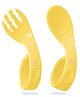 Bembika Baby Training Spoon Curved Spoon Baby Silicone Training Spoon For Baby - Yellow