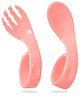 Bembika Baby Training Spoon Curved Spoon Baby Silicone Training Spoon For Baby - Coral