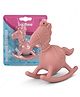 Baybee Horse Silicone Teether For Baby With Rattle Sound BPA Free Non Toxic Easy To Grasp and Hand Chewing Soother - Pink
