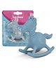 Baybee Horse Silicone Teether For Baby with Rattle Sound, BPA Free Non Toxic Easy To Grasp and Hand Chewing Soother - Blue