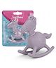 Baybee Horse Silicone Teether For Baby With Rattle Sound BPA Free Non Toxic Easy To Grasp And Hand Chewing Soother - Purple