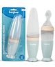 Baybee Silicone Squeeze Food Feeding Bottle with Spoon BPA Free Baby Feeder Fruit Rice Cereals Puree Feeding Bottle for Infant Green - 90 ml