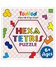TodFod Wooden hexatetris Puzzle - Multicolour