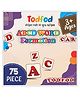 TodFod Wooden ABCD Word Formation Toy for Kids & Children Block English Alphabets with Knob  Multicolor Pictures Educational and Learning Boards - 75 Pieces