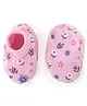Babyhug 100% Cotton Cap Mittens & Booties Floral Print- Pink