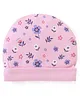 Babyhug 100% Cotton Cap Mittens & Booties Floral Print- Pink